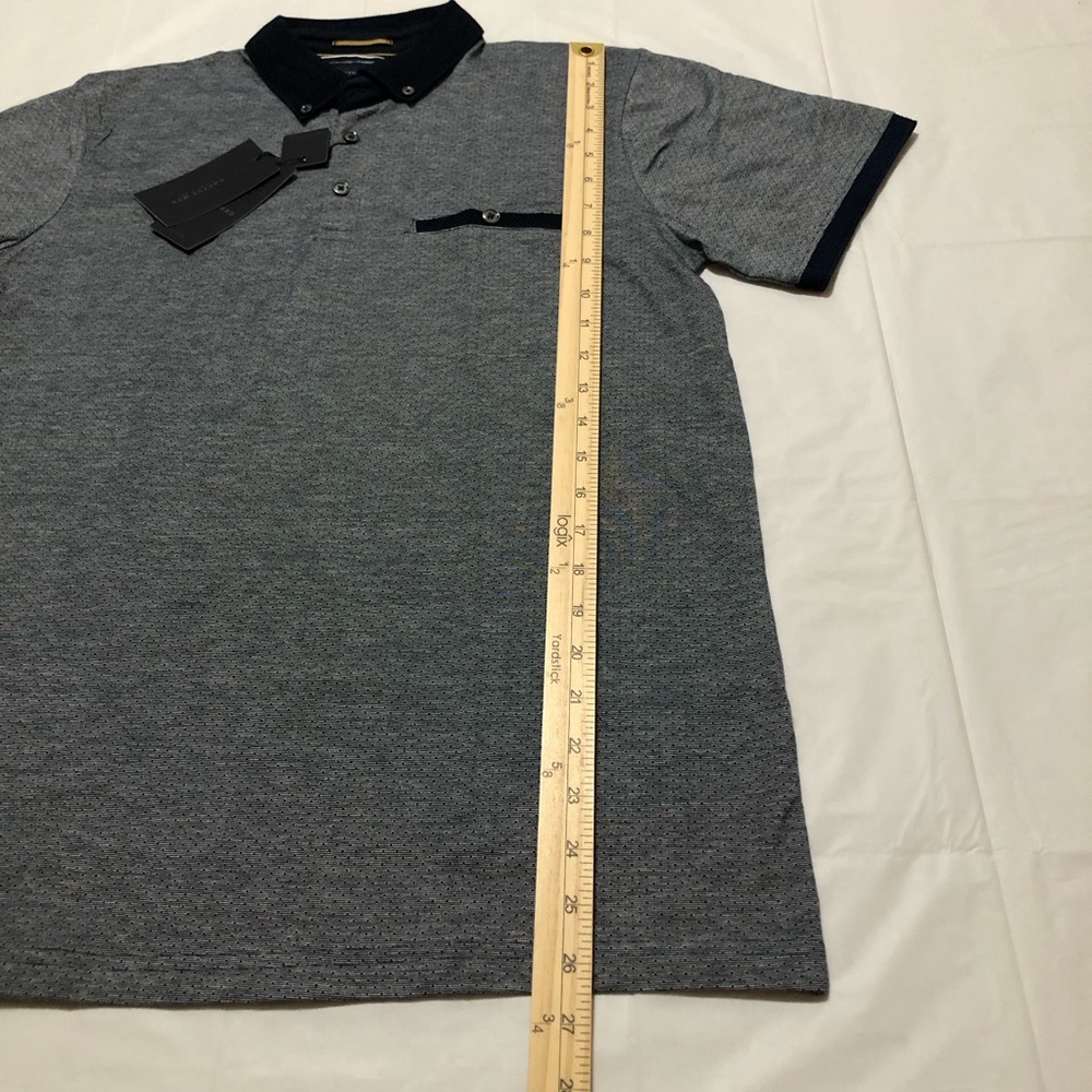 NWT Cactus Man Men’s Short Sleeve Collared Pullover Stretch Blue Polo Shirt M - Picture 8 of 11